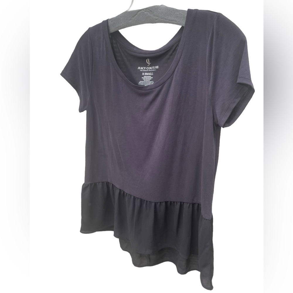 Juicy Couture Deep Charcoal with Black‎ Sheer Fringe along Bottom